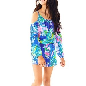 Lilly Pulitzer off the shoulder long sleeve romper